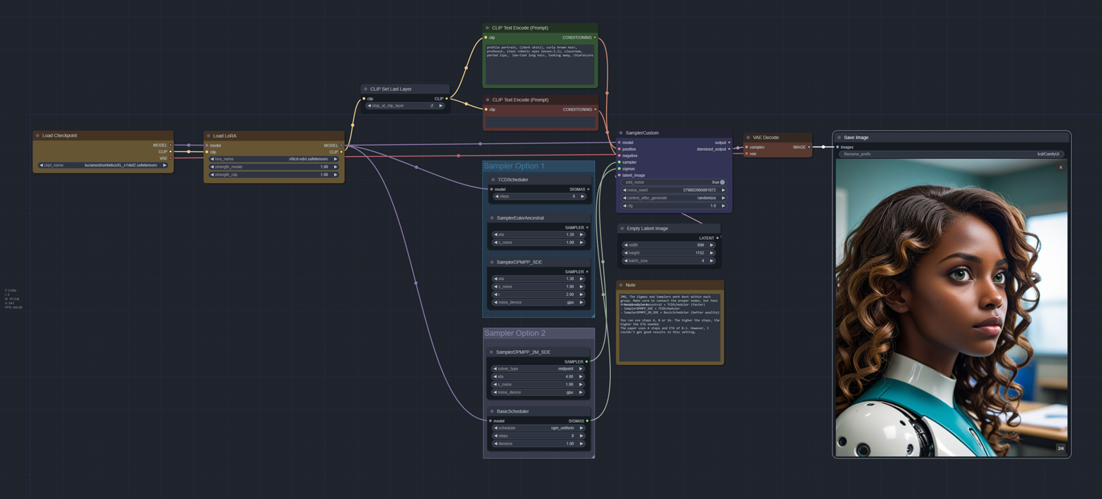 Fast Generation with TCD in ComfyUI